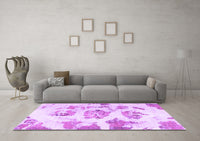 Machine Washable Abstract Purple Modern Rug, wshabs958pur