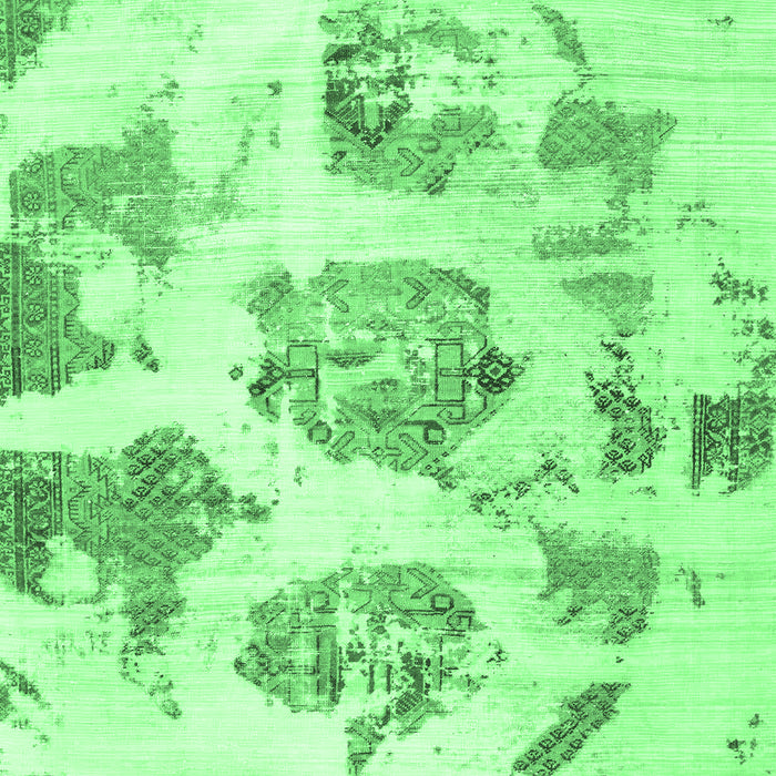Machine Washable Abstract Emerald Green Modern Area Rugs, wshabs958emgrn