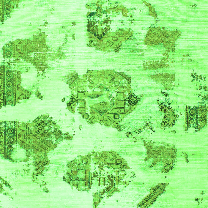 Machine Washable Abstract Green Modern Area Rugs, wshabs958grn