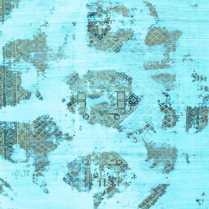 Abstract Light Blue Modern Rug, abs958lblu