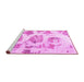 Sideview of Machine Washable Abstract Pink Modern Rug, wshabs958pnk