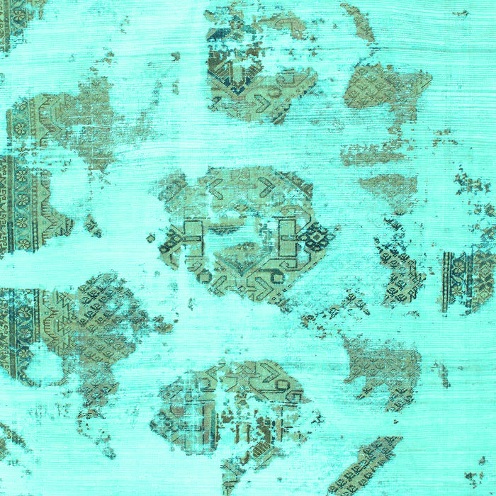 Abstract Turquoise Modern Rug, abs958turq