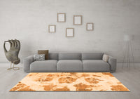 Machine Washable Abstract Orange Modern Rug, wshabs958org