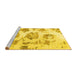 Sideview of Machine Washable Abstract Yellow Modern Rug, wshabs958yw