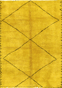 Abstract Yellow Modern Rug, abs959yw