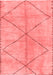 Abstract Red Modern Area Rugs