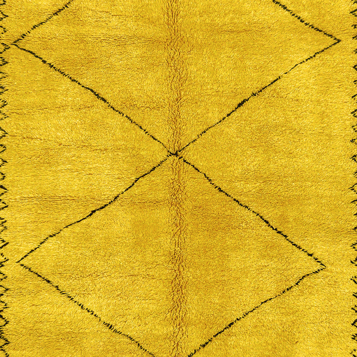 Machine Washable Abstract Yellow Modern Rug, wshabs959yw