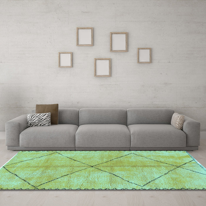 Machine Washable Abstract Light Blue Modern Rug in a Living Room, wshabs959lblu