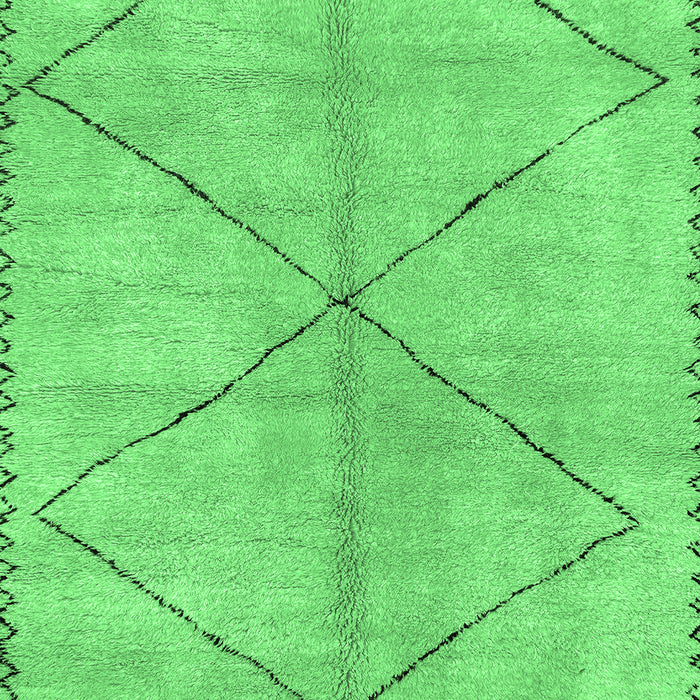 Machine Washable Abstract Emerald Green Modern Area Rugs, wshabs959emgrn