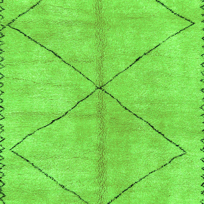Machine Washable Abstract Green Modern Area Rugs, wshabs959grn
