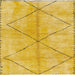 Square Abstract Orange Modern Rug, abs959