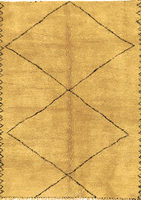 Abstract Brown Modern Rug, abs959brn