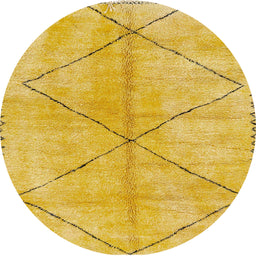 Round Machine Washable Abstract Orange Rug, wshabs959