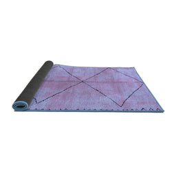Sideview of Abstract Blue Modern Rug, abs959blu