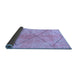 Sideview of Abstract Blue Modern Rug, abs959blu