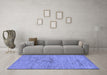 Machine Washable Abstract Blue Modern Rug in a Living Room, wshabs95blu