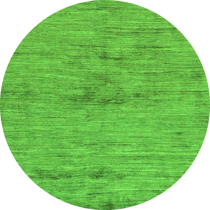 Round Abstract Green Modern Rug, abs95grn
