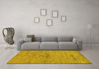 Machine Washable Abstract Yellow Modern Rug, wshabs95yw