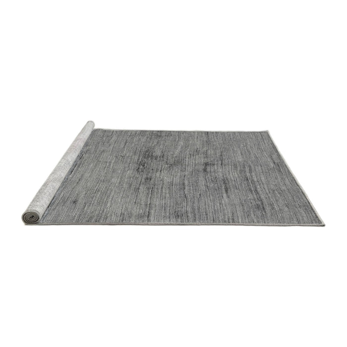 Sideview of Machine Washable Abstract Gray Modern Rug, wshabs95gry