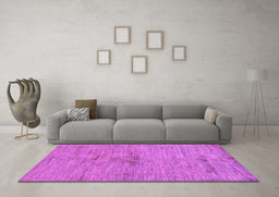 Machine Washable Abstract Purple Modern Area Rugs in a Living Room, wshabs95pur