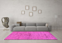 Machine Washable Abstract Pink Modern Rug, wshabs95pnk