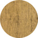 Round Abstract Brown Modern Rug, abs95brn