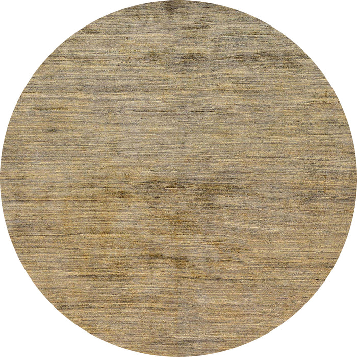 Round Machine Washable Abstract Dark Gold Brown Rug, wshabs95