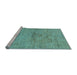 Sideview of Machine Washable Abstract Light Blue Modern Rug, wshabs95lblu