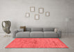 Modern Red Washable Rugs