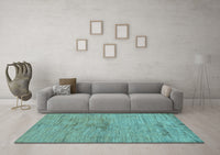 Machine Washable Abstract Light Blue Modern Rug, wshabs95lblu