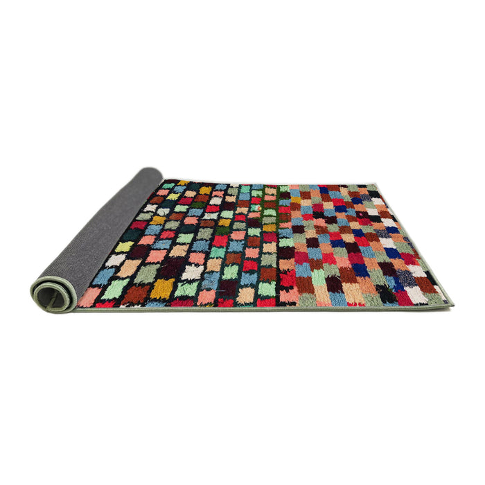 Sideview of Abstract Red Modern Rug, abs960