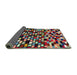 Sideview of Abstract Red Modern Rug, abs960