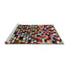 Sideview of Machine Washable Abstract Vermilion Red Rug, wshabs960