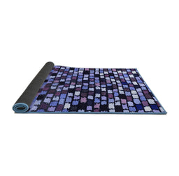 Sideview of Abstract Blue Modern Rug, abs960blu