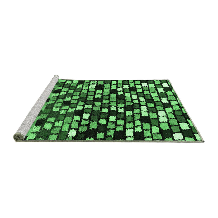 Sideview of Machine Washable Abstract Emerald Green Modern Area Rugs, wshabs960emgrn