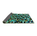 Sideview of Abstract Turquoise Modern Rug, abs960turq