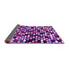 Sideview of Abstract Purple Modern Rug, abs960pur