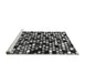 Sideview of Machine Washable Abstract Gray Modern Rug, wshabs960gry