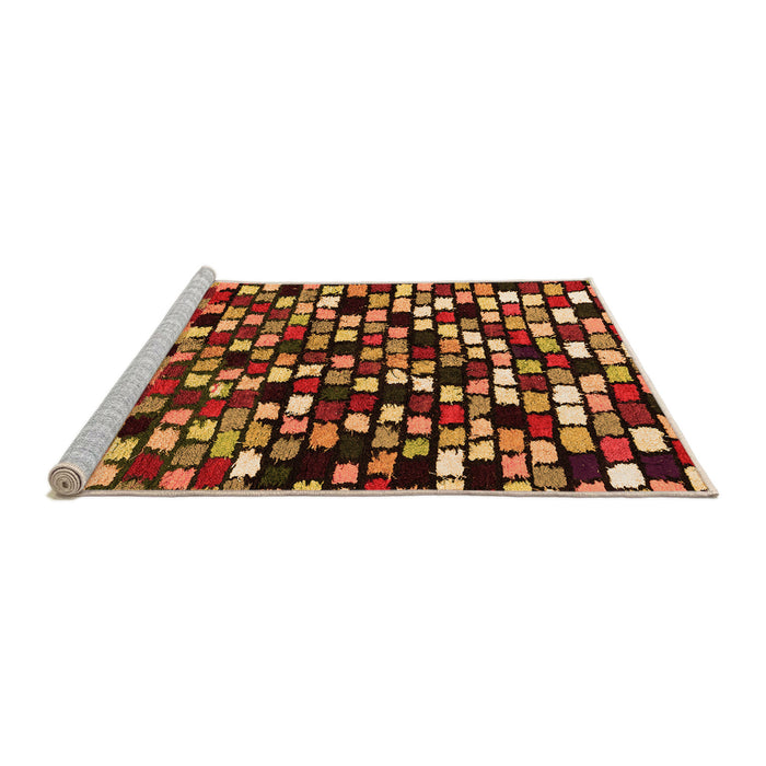 Sideview of Machine Washable Abstract Orange Modern Area Rugs, wshabs960org