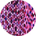 Round Machine Washable Abstract Pink Modern Rug, wshabs960pnk