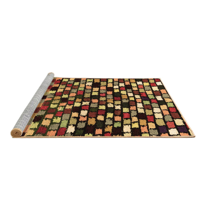 Sideview of Machine Washable Abstract Brown Modern Rug, wshabs960brn