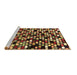 Sideview of Machine Washable Abstract Brown Modern Rug, wshabs960brn