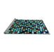 Sideview of Machine Washable Abstract Light Blue Modern Rug, wshabs960lblu