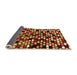 Sideview of Abstract Orange Modern Rug, abs960org