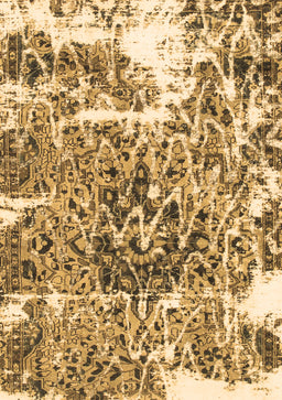 Abstract Brown Modern Rug, abs961brn