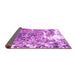 Sideview of Abstract Purple Modern Rug, abs961pur