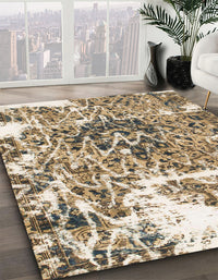 Abstract Brown Modern Rug, abs961