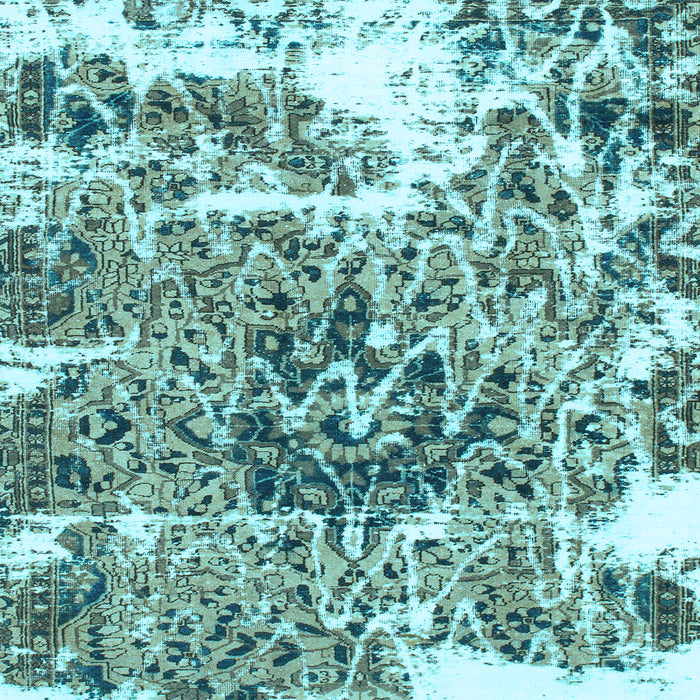 Square Machine Washable Abstract Light Blue Modern Rug, wshabs961lblu