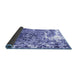 Sideview of Abstract Blue Modern Rug, abs961blu