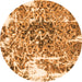 Round Abstract Orange Modern Rug, abs961org